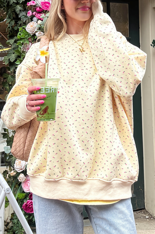 Ditsy Floral Crew Neck Sweatshirt