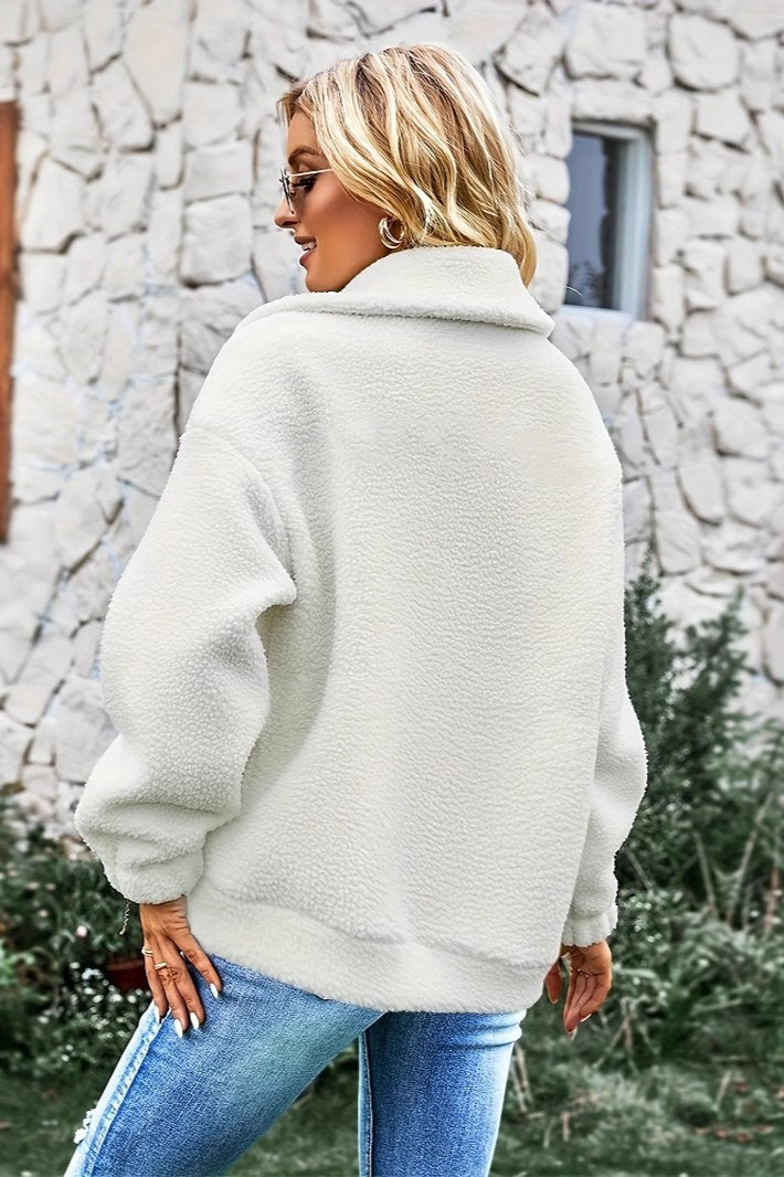 Colorblock Plaid White Wool Coat coats