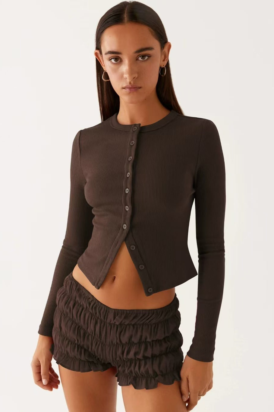 Minimalist Button Cardigan