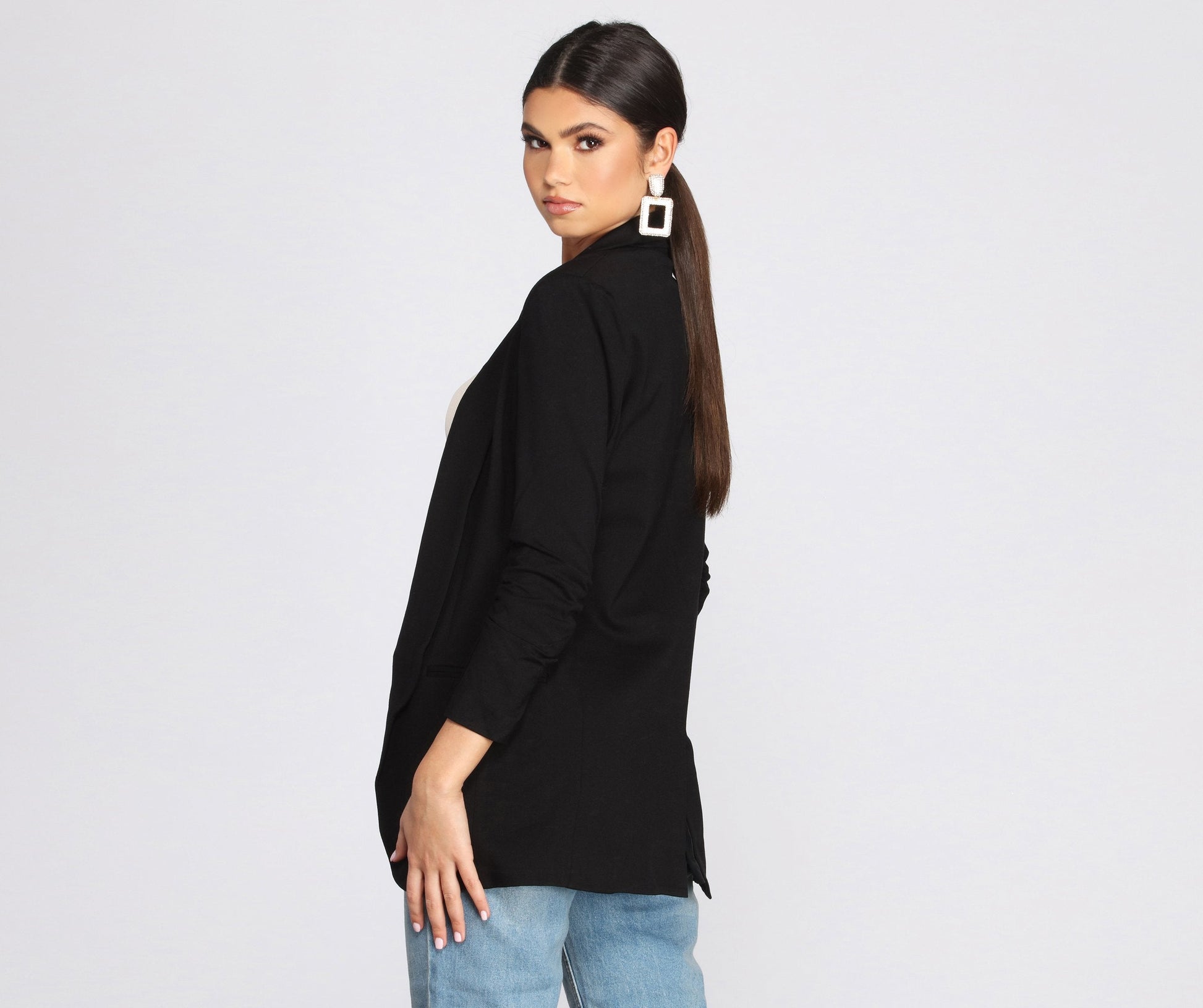 Boyfriend Blazer - Set The Rules Casual Woven Jackets