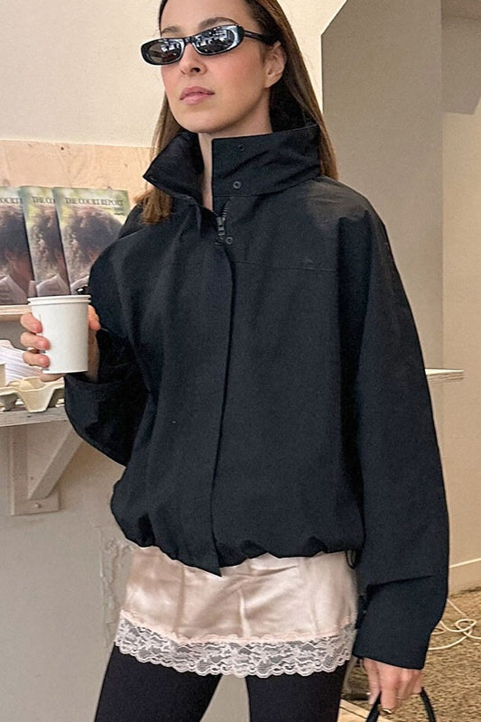 Veste coupe-vent à col montant