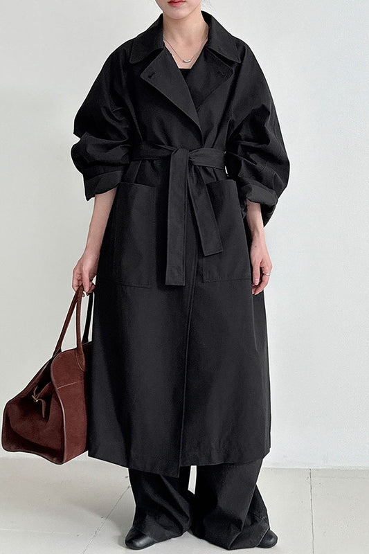 Luxi Vintage Loose Large-Pocket Unique Overcoat