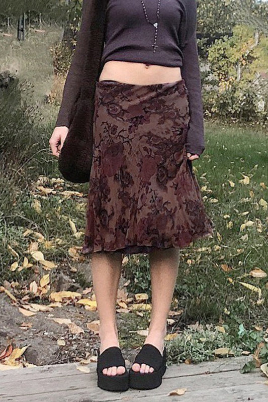 Jupe à ourlet en maille tendance