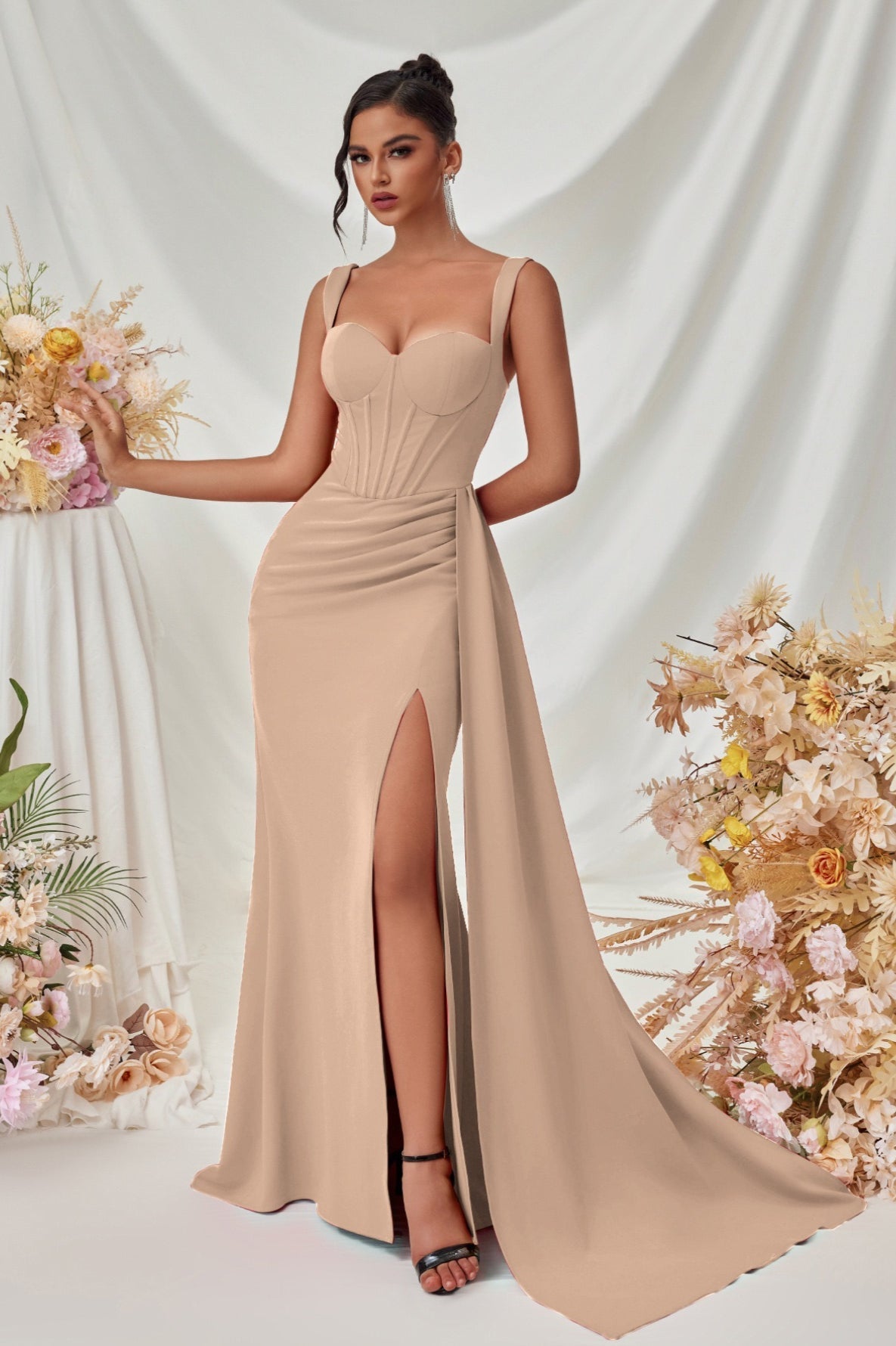 Sexy Bodycon Slit Maxi Party Dress