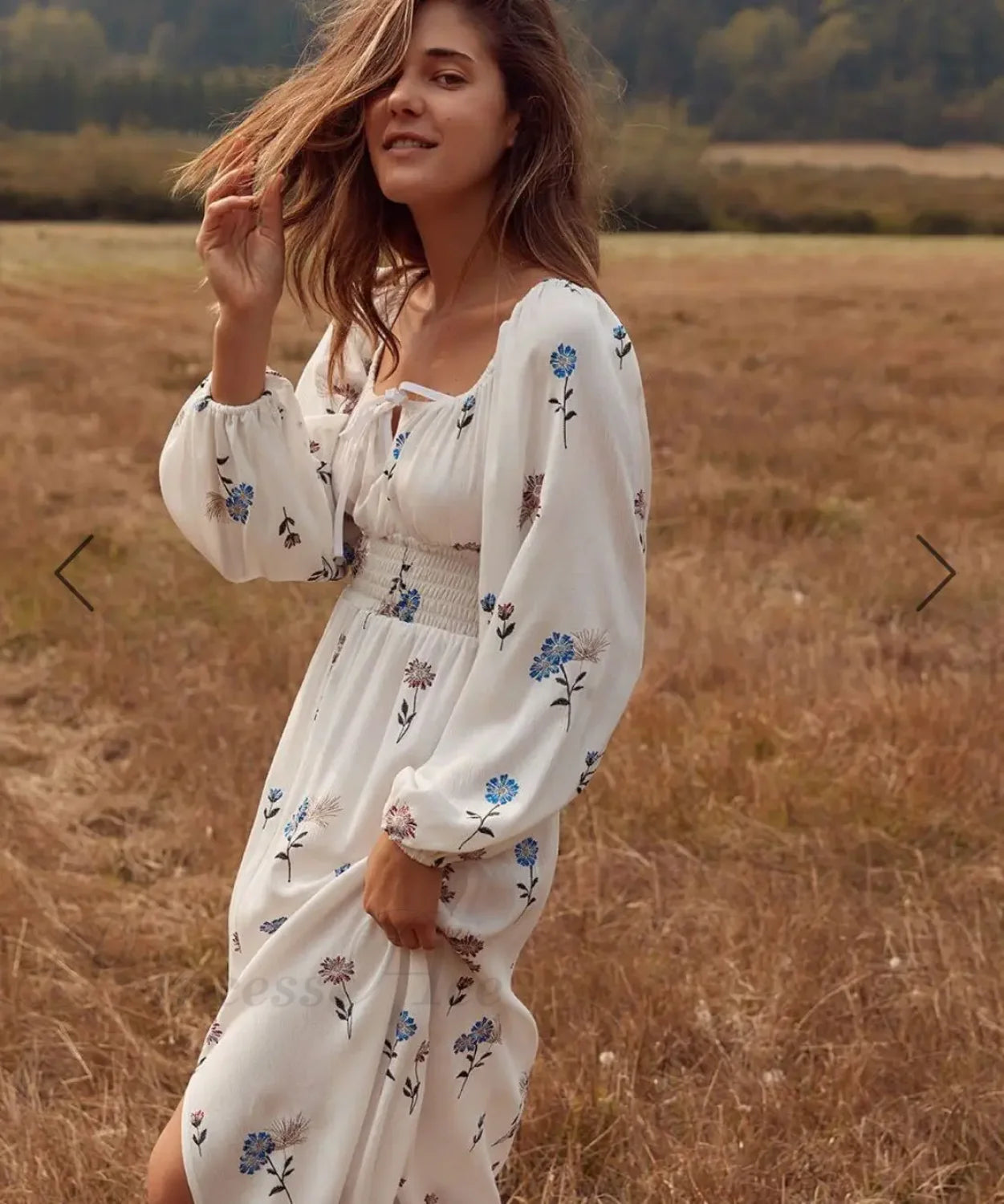 100% Cotton White Maxi Dress bohodress-250126