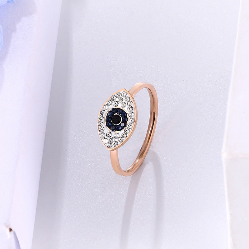 Eye Of God Rose Gold 14K Titanium Steel Rings