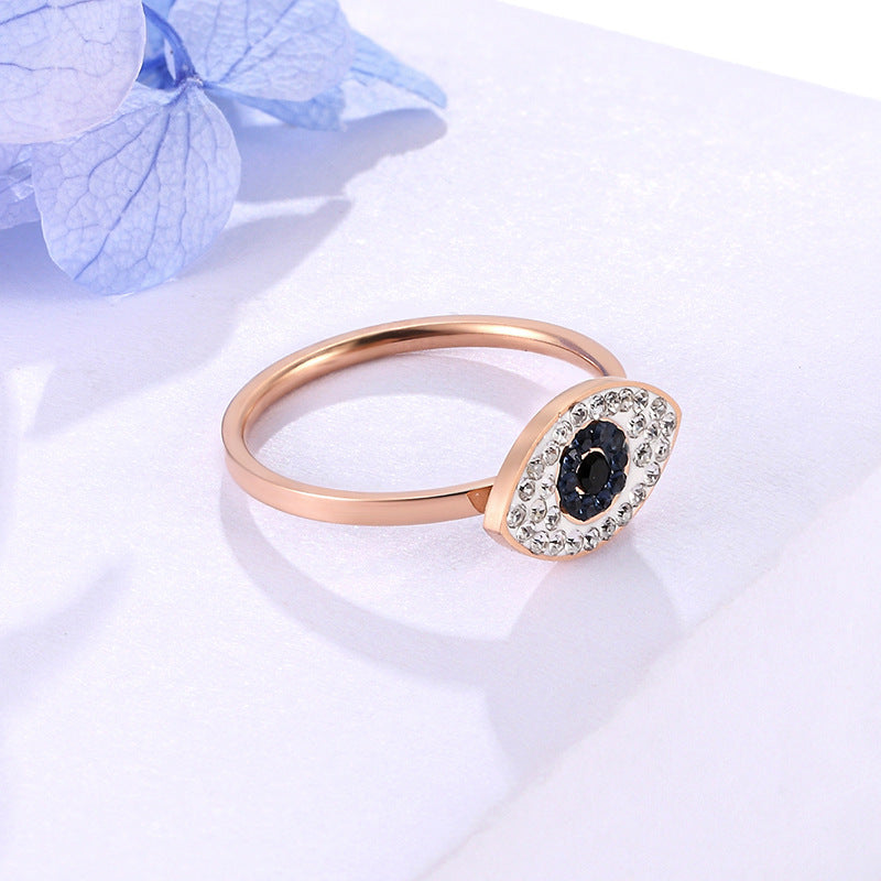 Eye Of God Rose Gold 14K Titanium Steel Rings