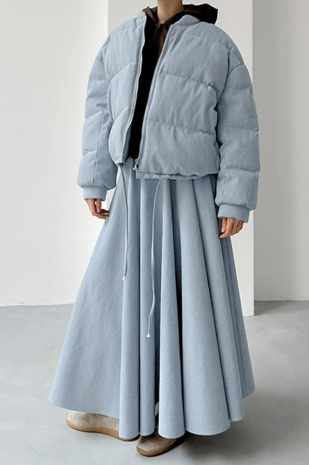 Cotton A-Line Maxi Skirt