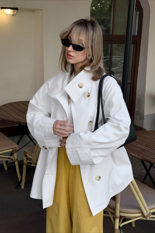 Trench blanc vintage