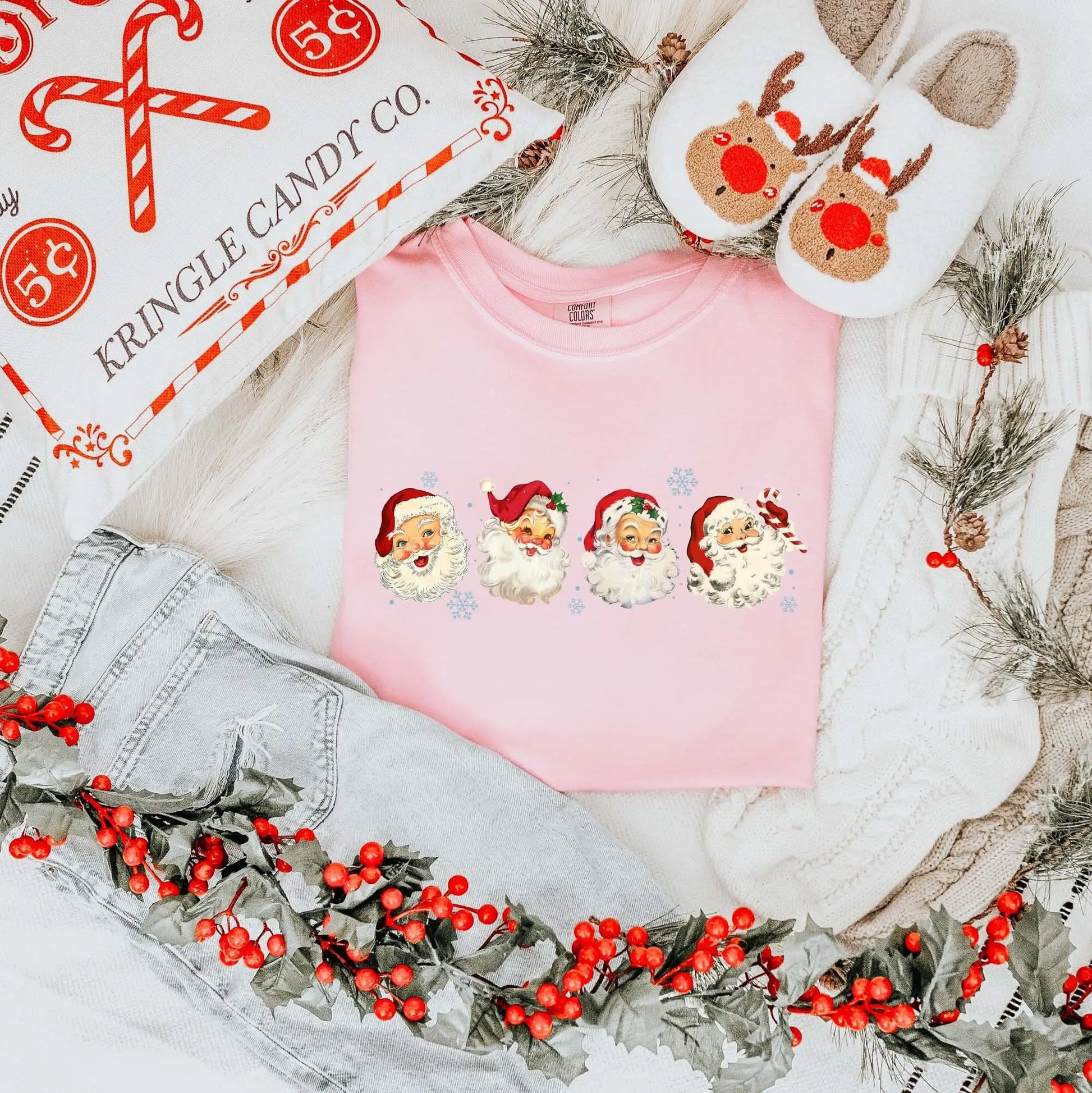 Fashion Classic Santa Kriss Kringle Stylish Sport Christmas Hoodie Pink / S Hoodies-L