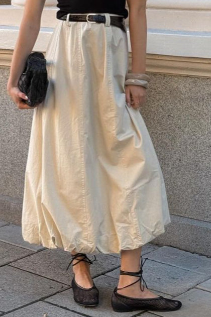 Jupe bouffante de style français Jupe mi-longue de printemps