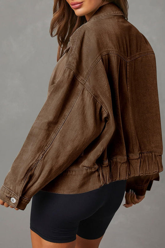 Manteau de travail en jean à manches longues