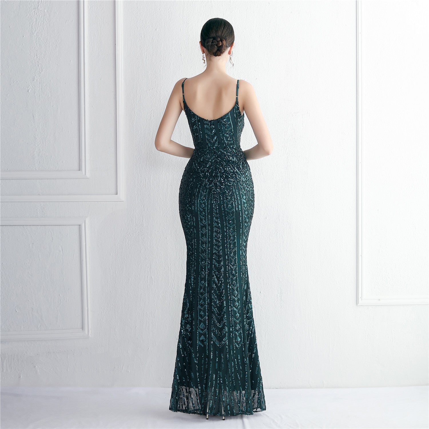 Taisia Formal Stylish Sequin Scroll Dress S.o. Long Dresses