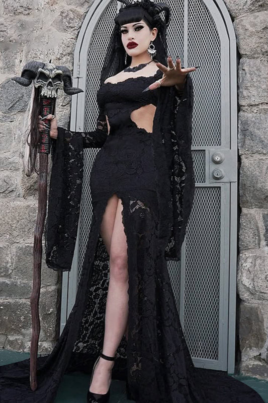 Robe gothique sombre décontractée