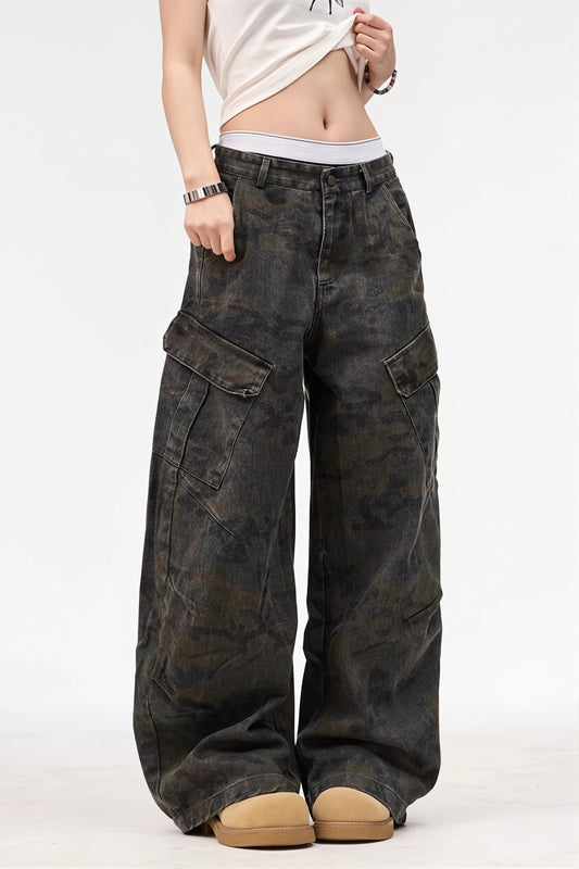Camouflage Cargo Baggy Jeans