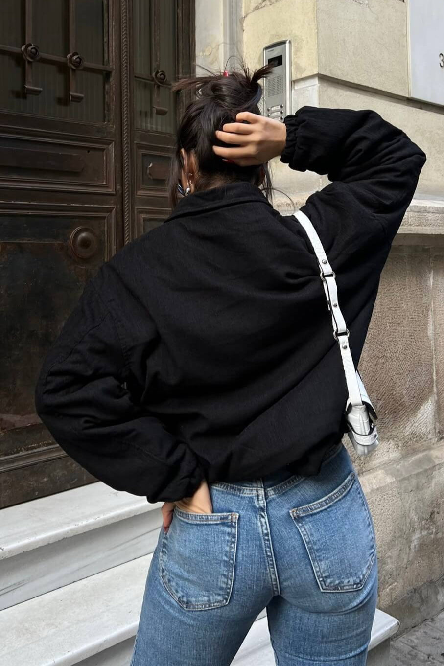 Zip Up Stand Collar Sweatshirt Jacket