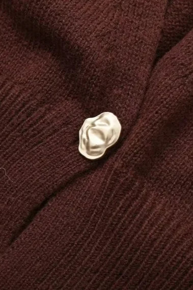 Vintage Button V Neck Knit Cardigan