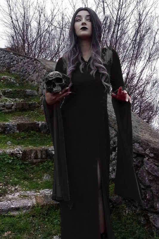Robe gothique de sorcière d'Halloween