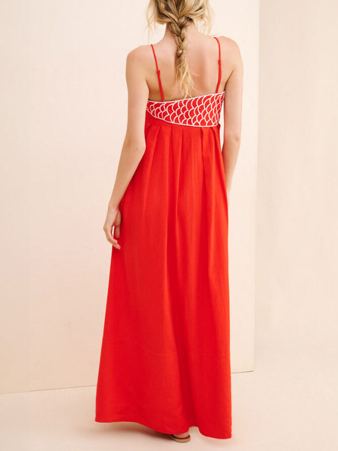 Exquisite Unique Fish-Shaped Charming Top Suspender Midi Dress Dresses