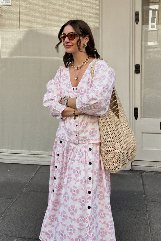 Ensemble deux pièces coupe A avec haut à imprimé