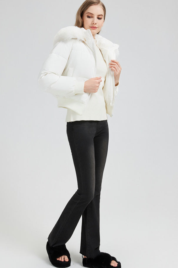 Short Waist Slim Puffer Coat coats