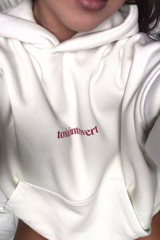 Letter Print Oversized Hoodie