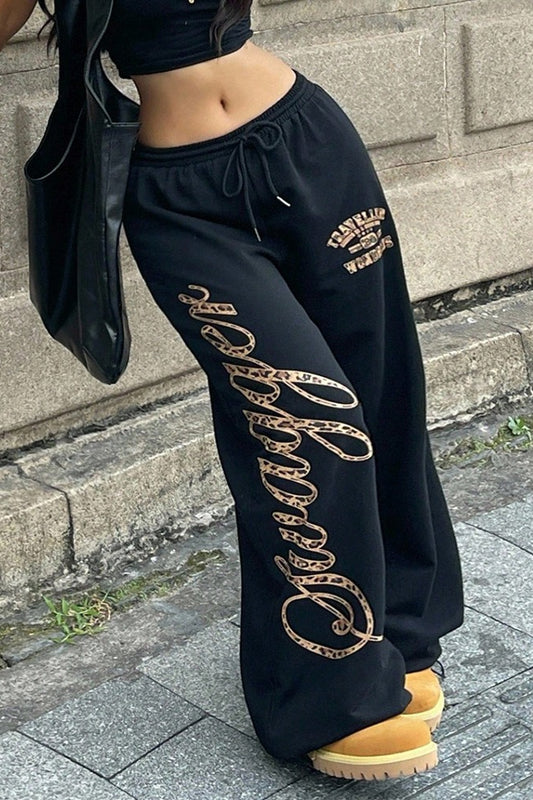 Hip Hop Graphic Print Baggy Casual Pants