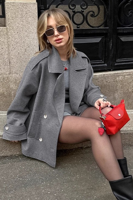 Casual Wool Blend Blazer Coat coats