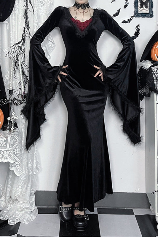 Robe gothique élégante à dos ouvert