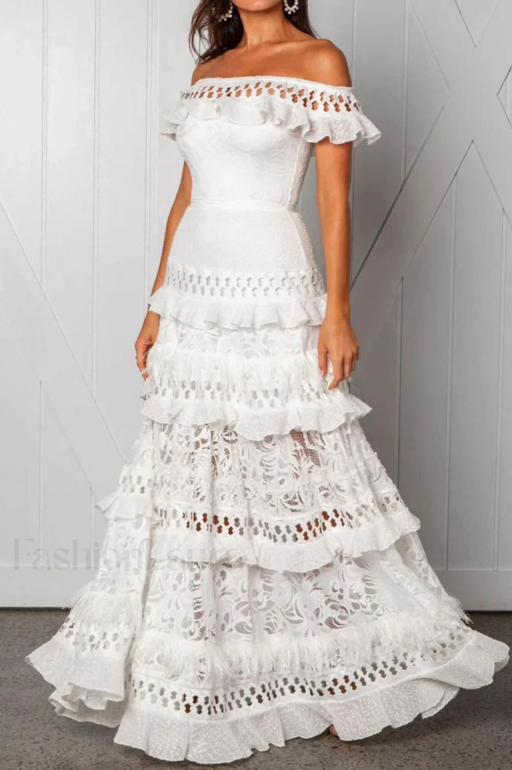 Elegant One-Shoulder Ruffle Boho Dress