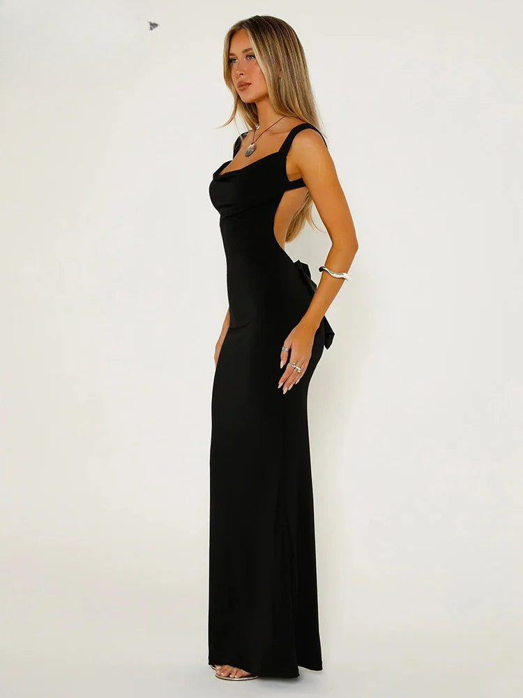 Lace Bowknot Party Dress Black / S Partydress-241208