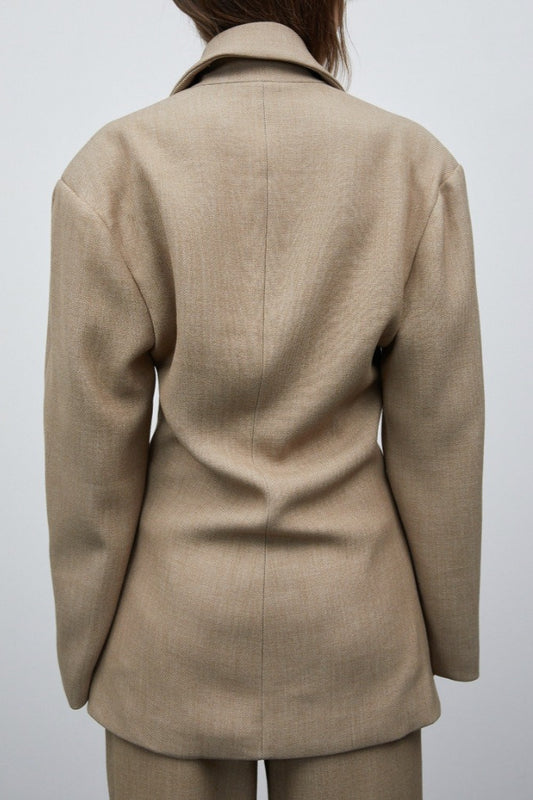 Blazer ample vintage à double revers