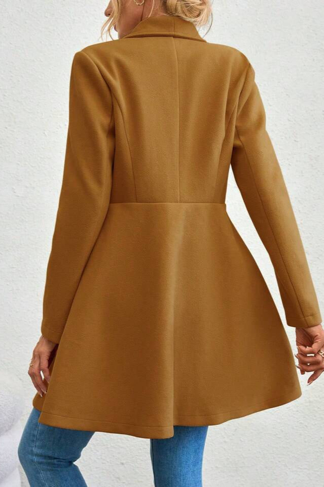 Belted Wool Long Coat Light Tan / S coats
