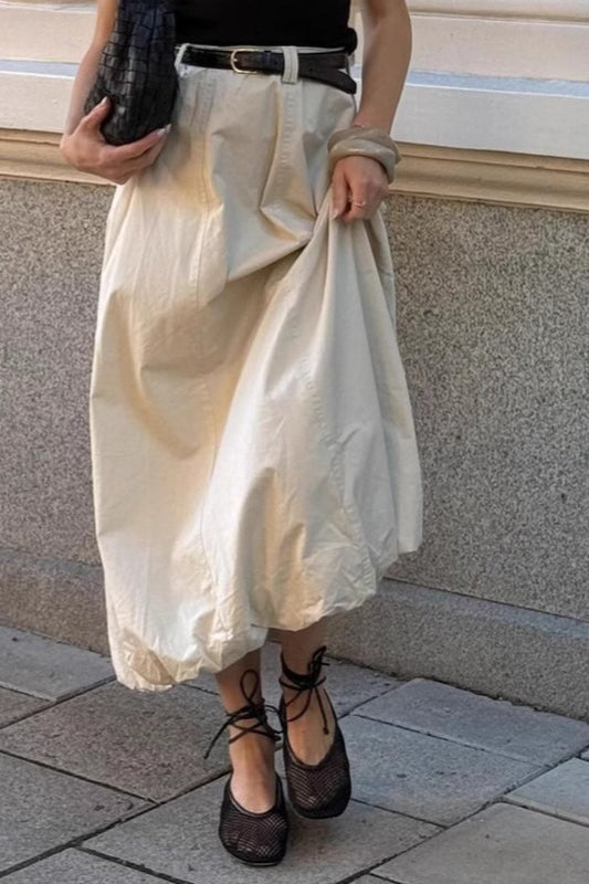 Jupe bouffante de style français Jupe mi-longue de printemps