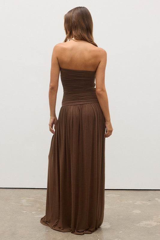 Strapless Off Shoulder Maxi Formal Dress