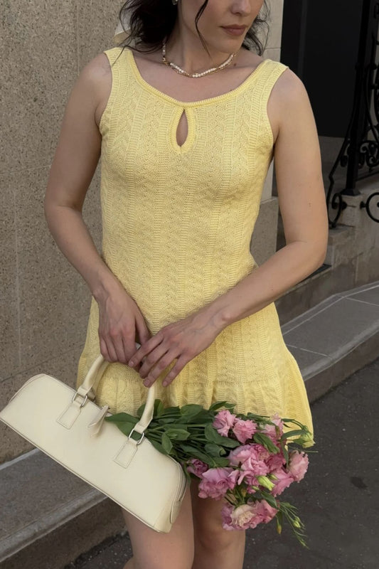 Robe bohème moulante à volants en jacquard