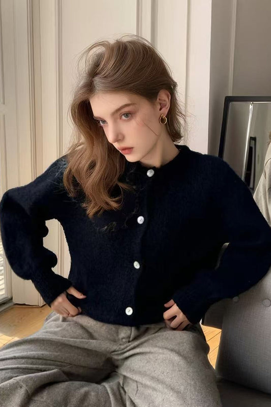 Macaron Color Solid Cardigan