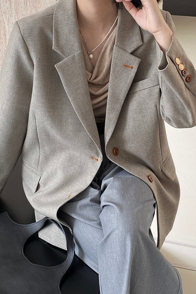 Oversized Speckled Lapel Blazer