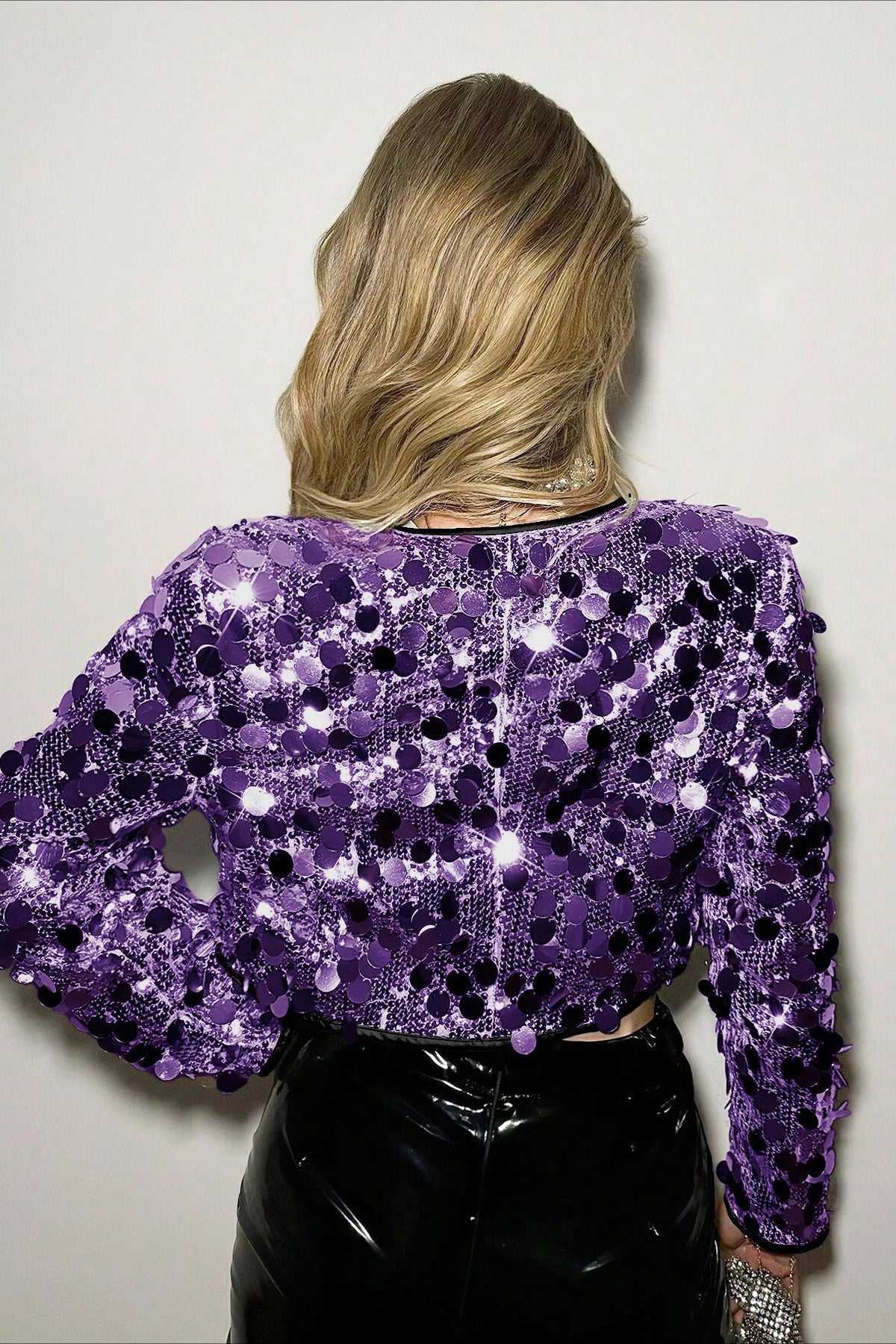 Silver Sequin Fashion Coat coats