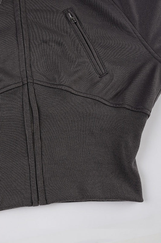 Street Style Fur Trim Sweatshirt Jacket