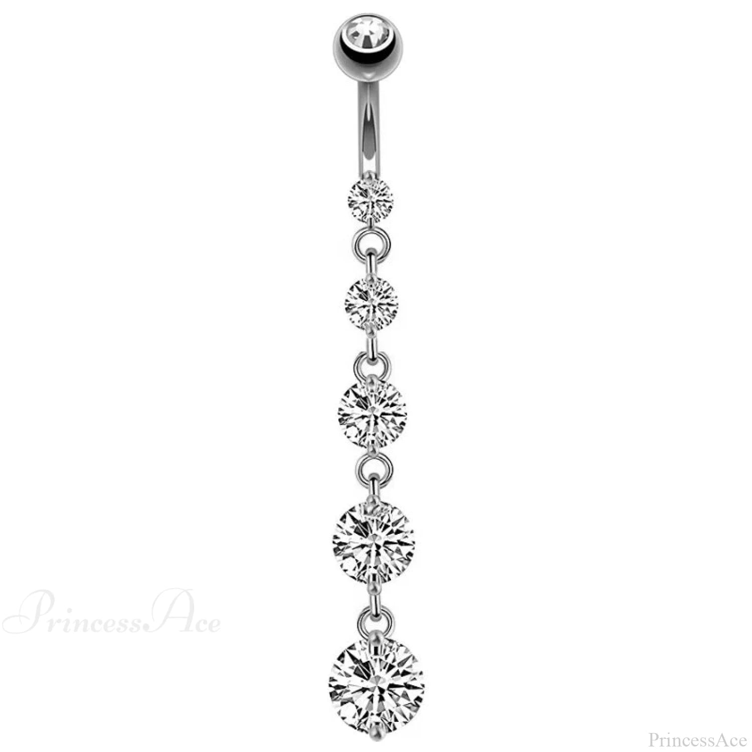 7 Cardiac Gems Extended Gothic Belly Ring silver3