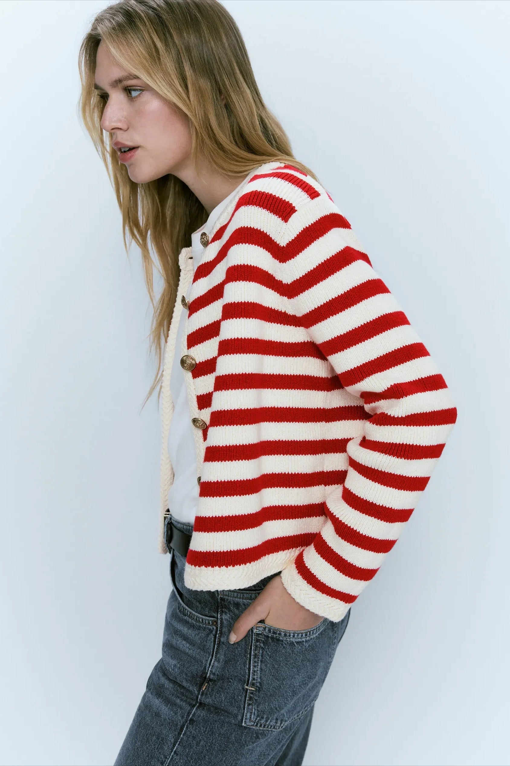 Classic Stripe Knit Cardigan