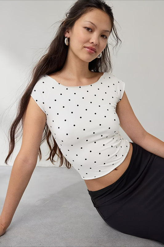 Polka Dot Short Sleeve T-shirt