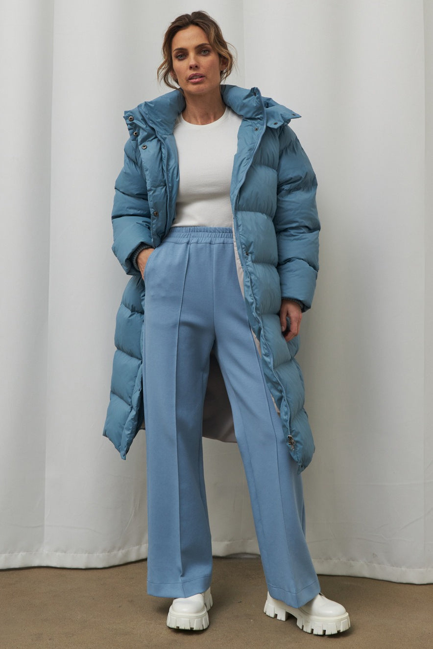 Extra Long Hooded Puffer Jacket