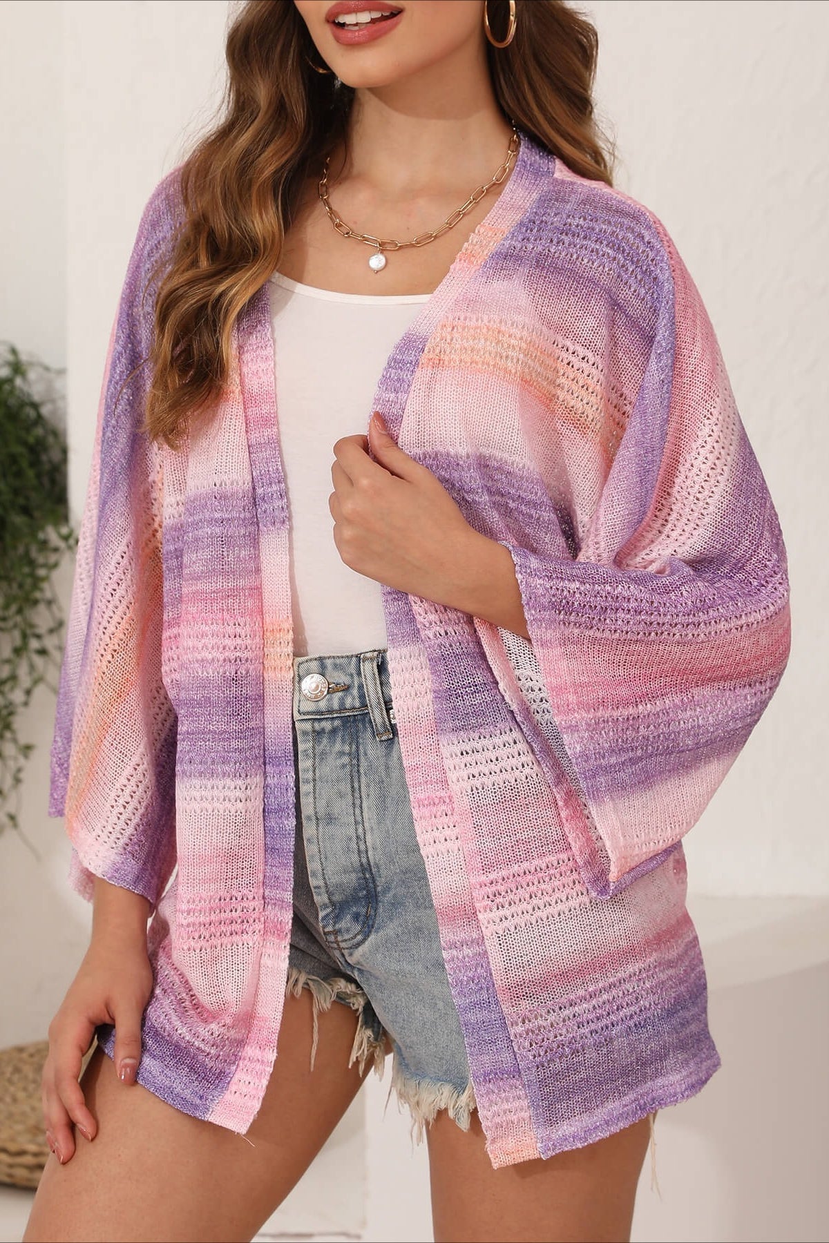 Crochet Tie Dye Relaxed Cardigan