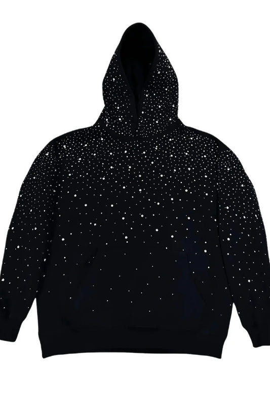 Sexy Crystal Star Hooded Pullover Hoodie