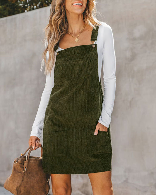 Pocket Shift Dress - Solid Color Dresses