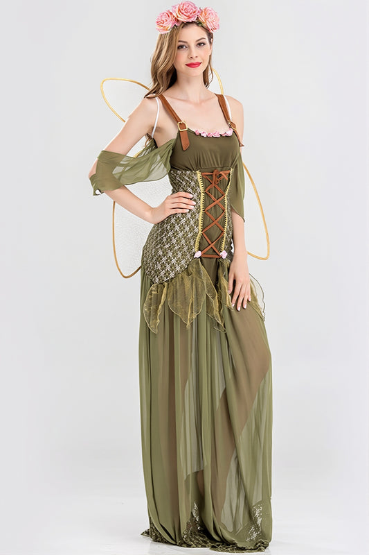 Green Woodland Fairy Wing Costume Set
