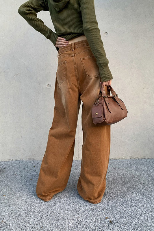 Vintage American Loose Wide Leg Casual Jeans
