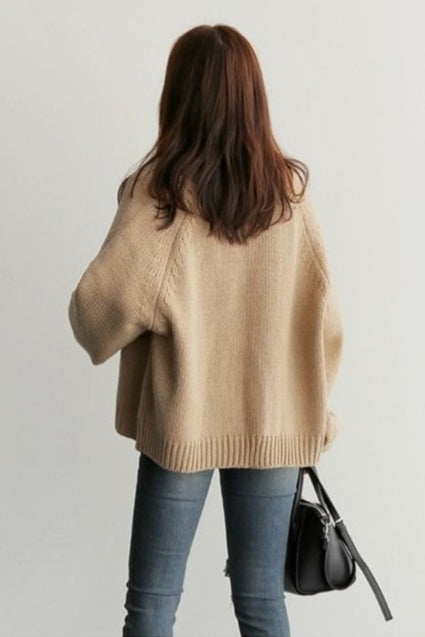 ropped Relaxed Cardigan